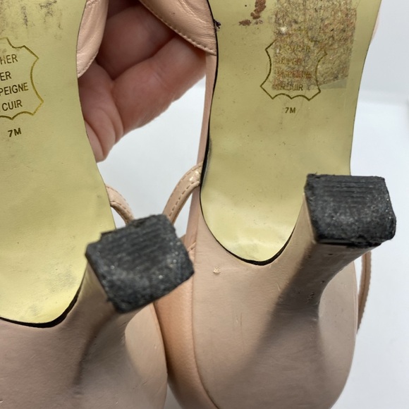 Nygard Collection Women’s Pink Leather Ankle Strap High Heels Size 7M - Picture 11 of 16